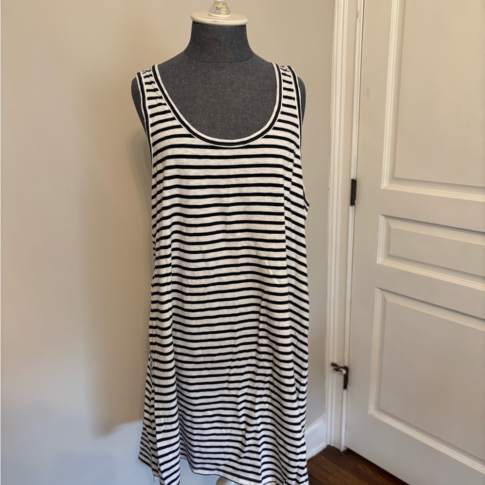 J. Crew Striped Racer Back Tank Dress